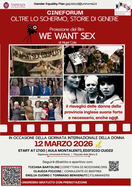 Oltre lo schermo. Storie di genere: proiezione del film We want sex